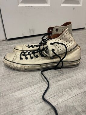 Converse All Star X John Varvatos Studded Zip Hi Top Canvas Sneakers *RARE*